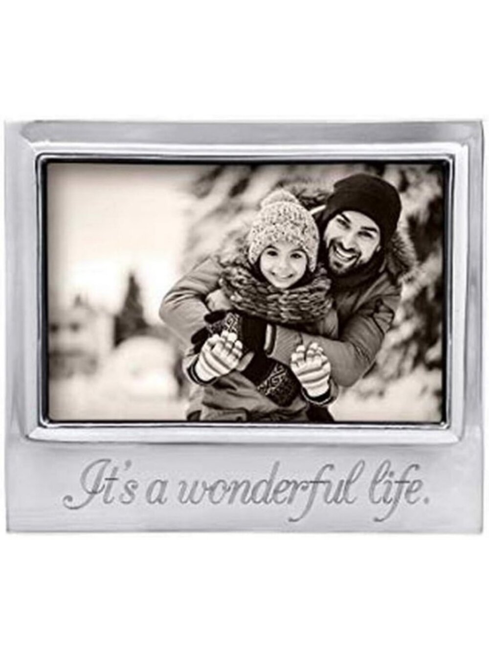 Engraved 4x6 Picture Frame - "It's A Wonderful Life" - Elegant Home Decor Gift